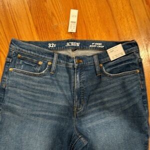 J. Crew 9” Demi Boot Crop Jeans size 32T NEW WITH TAGS! 32T waist ladies